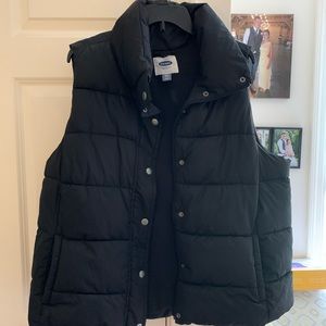 Old Navy Fleece Lined Bubble Vest Black XXL